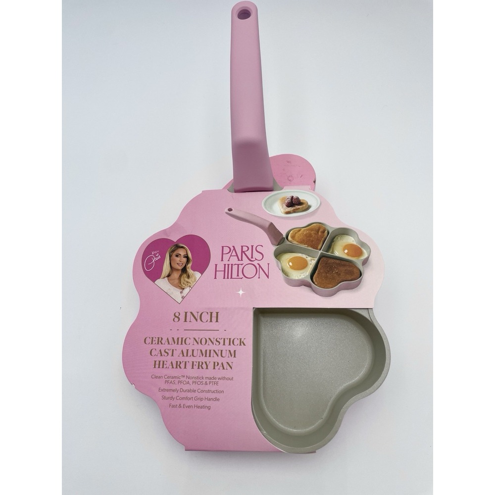Paris Hilton 8 in Non-Stick Ceremic Heart Shaped Stick Fry Pan